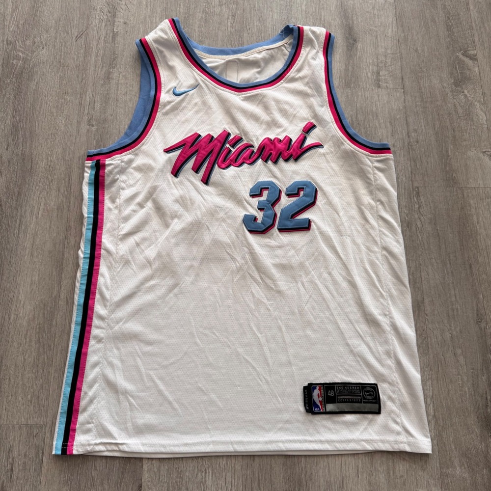 Nike Miami Heat Shaquille O'Neal #32 Vice City Edition Swingman Jersey Mens 48 L